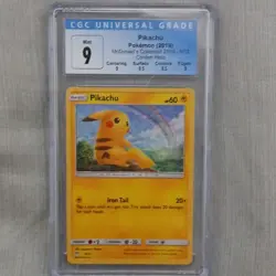 Pokemon CGC 9 Pikachu Confetti Holo Promo McDonald's Collection 2019 6/12 Card - Image 1