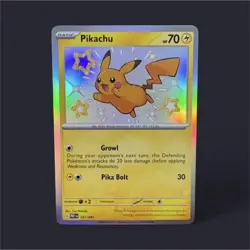 Pokemon Pikachu 131/091 SV: Paldean Fates Shiny Rare Holo *Fan art Card* - Image 1