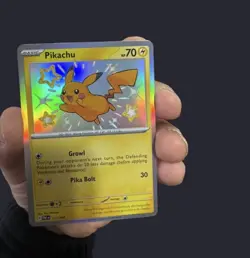 Pokemon Pikachu 131/091 SV: Paldean Fates Shiny Rare Holo *Fan art Card* - Image 2