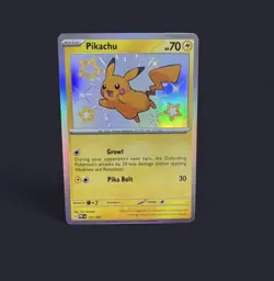 Pokemon Pikachu 131/091 SV: Paldean Fates Shiny Rare Holo *Fan art Card* - Image 3