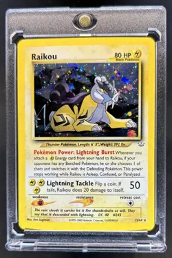 2001 Pokemon Neo Revelation Raikou Holo #13/64 - Image 1