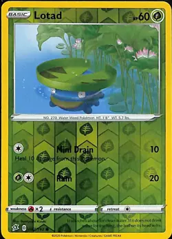 Pokemon TCG SWSH Rebel Clash Lotad #7/192 Common Reverse Holo - Image 1