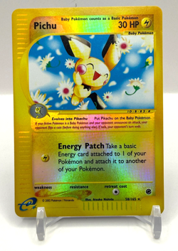Pokemon Pichu 58/165 Expedition Reverse Holo E-Reader 2002 - LP - Image 1