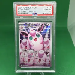 2025 POKEMON PFL EN-PHANTASMAL FLAMES ILLUSTRATION RARE #105 WIGGLYTUFF PSA 10 - Image 1