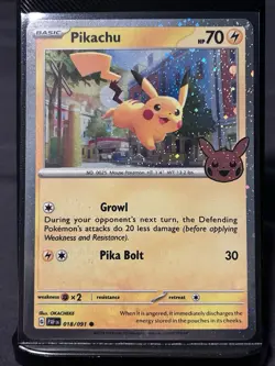 Pokemon 2024 Trick Or Trade Pikachu - 018/091, Near Mint - Image 1