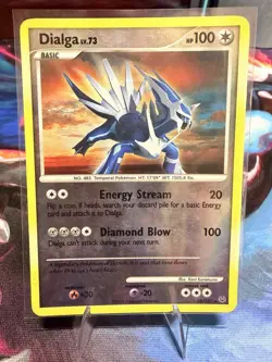 Pokemon Dialga 100HP 23/127 reverse holo Temporal Pokemon TCG 2009 - Image 1