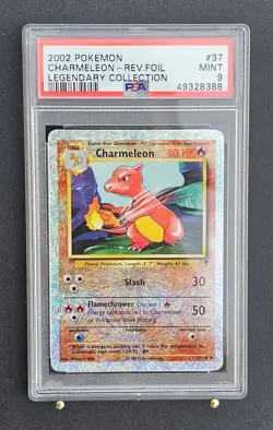 2002 Pokemon Charmeleon 37/110 Rev Foil Holo Legendary Collection PSA MINT 9 - Image 1