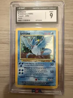 1999 Pokemon Fossil Articuno CGC 9 Mint Holo #2 - Image 1