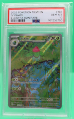 2023 POKEMON MEW EN-151 ILLUSTRATION RARE #167 IVYSAUR PSA 10 - Image 1