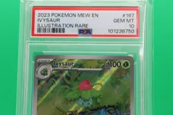 2023 POKEMON MEW EN-151 ILLUSTRATION RARE #167 IVYSAUR PSA 10 - Image 3