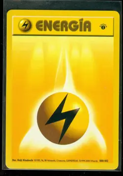 Pokemon LIGHTNING ENERGIA ENERGY 100/102 - 1st Edition Base Set - LP - SPANISH - Image 1