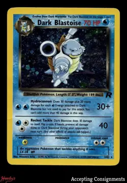 2000 Pokemon Team Rocket Unlimited #3 Dark Blastoise HOLO - Image 1