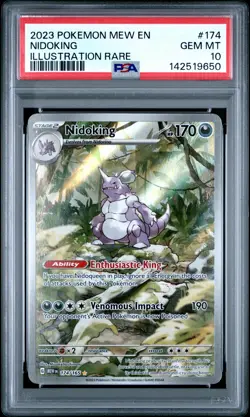 2023 POKEMON MEW EN-151 ILLUSTRATION RARE #174 NIDOKING PSA 10 - Image 1