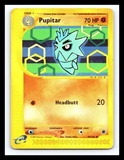 💥 Pupitar Pokemon 2002 TCG (Expedition E-Reader Set) Non Holo Foil # 90/165 - Image 1