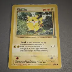 Pokemon TCG Pikachu Base Set Regular 60/64 1999 English 50 HP Common - Image 1