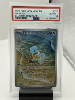 2023 Pokemon Squirtle Illustration Rare 151 170/165 PSA 10 GEM MINT - Image 1