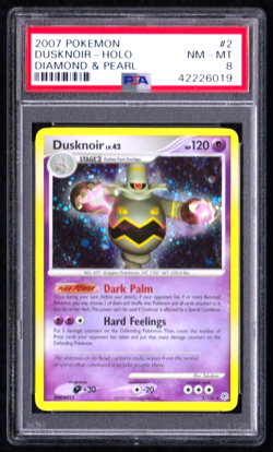 POKEMON / DUSKNOIR / 2007 Pokemon Diamond & Pearl #2 HOLO PSA 8 / FREE SHIPPING - Image 1
