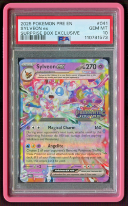 2025 Pokemon PRE EN-PRISMATIC EVOLUTIONS #041 Sylveon EX PSA 10 Surprise Box - Image 1