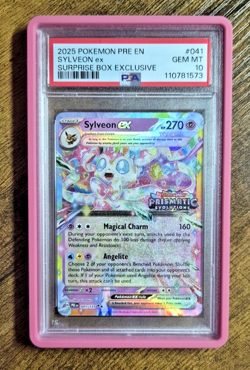 2025 Pokemon PRE EN-PRISMATIC EVOLUTIONS #041 Sylveon EX PSA 10 Surprise Box - Image 3
