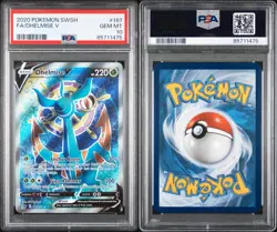 2020 Pokemon Sword & Shield Full Art/Dhelmise V #187 PSA Gem Mint 10 - Image 2