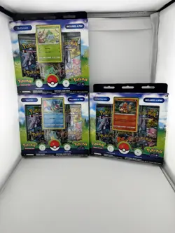 Pokemon GO series TCG, Pin Collection Box Set Promos- Kanto Starters set of 3 - Image 1