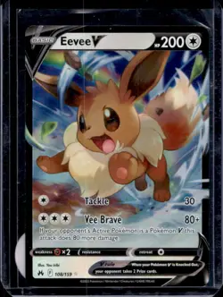 2023 Pokemon SWSH Crown Zenith Eevee V #108/159 - Image 1