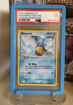 Wartortle 43/100 Reverse Holo Stamped EX Crystal Guardians PSA 7 Pokemon - Image 1