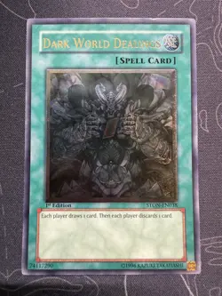 YuGiOh TCG Dark World Dealings STON-EN038 Ultimate Rare 1st Edition LP - Image 1