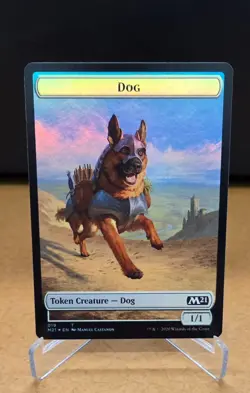 MTG: Dog / Cat Token card - Foil - Core 2021 - Image 2