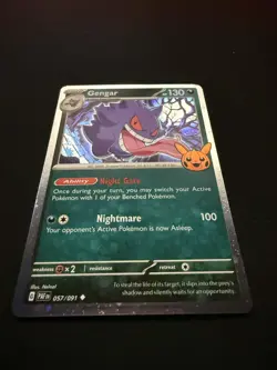 Gengar 057/091 Trick or Trade 2024 Cosmo Holo Pokemon Card Halloween - Image 4