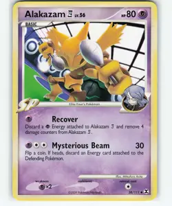 Alakazam LV.56 Non Holo Pokemon Card Rising Rivals 38/111 (LP+) - Image 1
