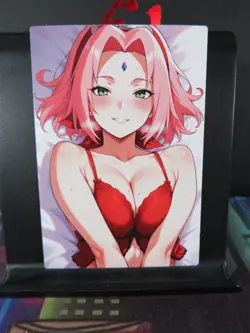 Sakura Haruno Naruto Custom Art Card NM Anime Sexy Waifu CCG Collectible - Image 1