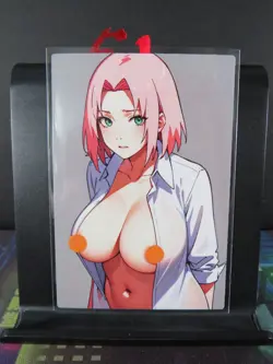 Sakura Haruno Naruto Custom Art Card NM Anime Sexy Waifu CCG Collectible - Image 1