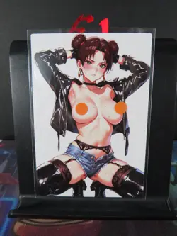 Tenten Naruto Custom Art Card NM Anime Sexy Waifu CCG Collectible - Image 1