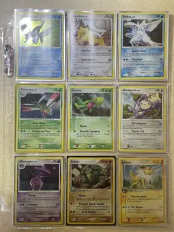 Pokemon Card Lot 9 Vintage Cosmos Holos 🔥 SWIRL ON EVERY CARD! 2004-2008 LP-HP - Image 1