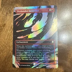 Magic: The Gathering Firebender Ascension Holo Red Enchantment Avatar Card R031 - Image 1