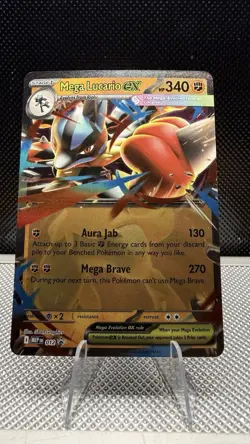 Pokemon Card TCG: Mega Lucario ex MEP 012 Black Star Promo - Mega Evolutions - Image 1