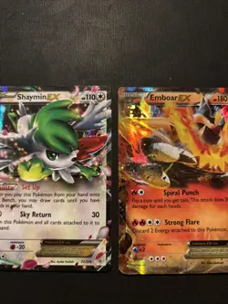 Pokemon TCG: XY 2 Card Ex Lot Shaymin And Emboar - Image 1