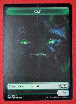 Magic The Gathering - Cat / Dog Token - FOIL - M21 - #11/19 - Image 1
