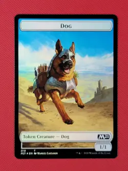 Magic The Gathering - Cat / Dog Token - FOIL - M21 - #11/19 - Image 3
