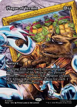Plague of Vermin x1 MTG Magic the Gathering - TMNT Borderless - Image 1