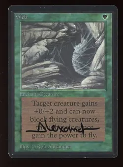 SIGNED 1993 Beta Web ~ Vintage MTG/Magic ~ LP- to MP+ Condition - Image 1