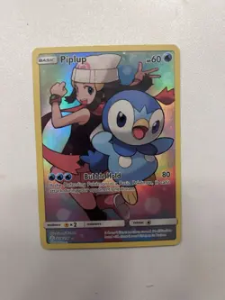 Pokemon TCG Piplup Holo Secret Rare Card Cosmic Eclipse 239/236 - Image 1