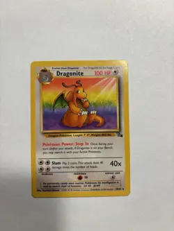 Pokemon Fossil Dragonite Set 19/62 Unlimited Rare Card NM/LP - Image 1
