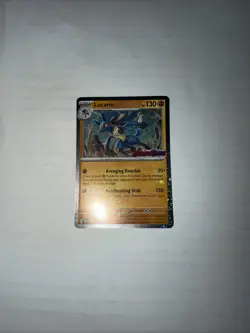 Lucario (Scarlet & Violet Stamped) 114/198 Cosmos Holo Pokemon Card NM Promo - Image 2