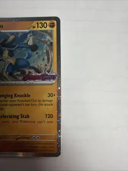 Lucario (Scarlet & Violet Stamped) 114/198 Cosmos Holo Pokemon Card NM Promo - Image 5