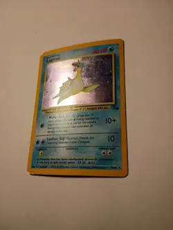 Pokemon TCG Lapras Fossil 10/62 Holo Unlimited Holo Rare DMG - Image 2