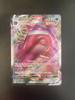 Pokemon Gengar VMAX Fusion Strike Ultra Rare Single Strike 157/264 Holo 320 Card - Image 1