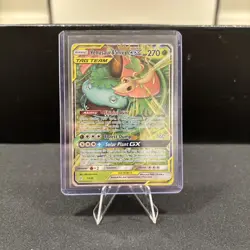 Pokemon TCG Venusaur Snivy Tag Team GX Cosmic Eclipse Holo Card 1/236 2019 - Image 1