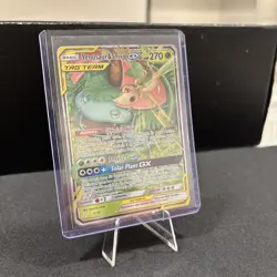 Pokemon TCG Venusaur Snivy Tag Team GX Cosmic Eclipse Holo Card 1/236 2019 - Image 3